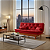 Sofá Cama Caribe Casal Vermelho Reclinável 3 Posições em Suede - Imagem 3