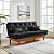 Sofá Cama Caribe Casal Preto Reclinável 3 Posições em Suede - Imagem 2