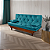 Sofá Cama Caribe Casal Azul Turquesa Reclinável 3 Posições Suede - Imagem 3