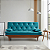 Sofá Cama Caribe Casal Azul Turquesa Reclinável 3 Posições Suede - Imagem 4
