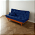 Sofá Cama Caribe Azul Marinho Reclinável 3 Posições em Suede - Imagem 3