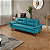 Sofá Bariloche Azul Turquesa 3 Lugares em Suede - Imagem 4