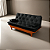 Sofá Cama Courino Preto Reclinável Caribe 3 Posições - Imagem 4