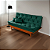 Sofá Cama Verde Reclinável Caribe 3 Posições em Suede - Imagem 3