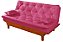 Sofá Cama Courino Rosa Pink Reclinável Zargo 3 Posições - Imagem 1