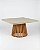 Mesa Laqueada Off White - 150x150cm - Pé Ripado - Imagem 1