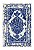Tapete Oriental Azul e Branco 193x146cm - Imagem 1