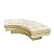 Banco Futon Curvo - Off White - Imagem 1