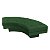 Banco Futon Curvo Verde - Imagem 1