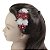 Pente para cabelo floral, estilo japonesa em fita - Kanzashi - Modelo Hinata - Imagem 1