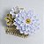 Pente para cabelo, estilo japonês - Kanzashi. Modelo Hana. - Imagem 3
