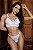 CONJUNTO EM TULE E RENDA COM SAINHA TRANCADA -- SENSUALIDADE E SOFISTICACAO - 842 - Imagem 3