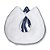 Almofada Amamentação Branco com Azul Marinho - Imagem 1
