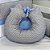 Almofada Amamentação Chevron Cinza com Azul Bebê - Imagem 1