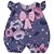 Macacão para Bebê Manga Curta Floral com Laço - Imagem 1
