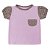 Conjunto Bebê Feminino Camiseta Manga Curta e Bermuda Oncinha Rosa - Imagem 2