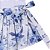 Conjunto Bebê Feminino Camiseta Manga Curta e Saia Floral Azul - Imagem 3