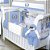 Quarto De Bebê Coroa Luxo Azul Bebê 36 Peças - Imagem 2