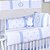 Quarto Completo Com A Inicial Bordada Azul Bebê 28 Peças - Imagem 3