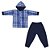 Conjunto Bebê Masculino Camisa Manga Longa com Capuz e Calça Cauê Xadrez - Imagem 1