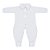 Conjunto Bebê Masculino Colete e Macacão Manga Longa Realeza Branco e Azul Marinho - Imagem 2
