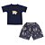 Conjunto Bebê Masculino Camiseta Manga Curta e Bermuda Urso Gravata - Imagem 1