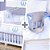 Combo Kit Berço + Almofada Amamentação Realeza Azul Bebê - Imagem 1