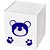 Lixeira Urso Imperial Azul Marinho Mdf - Imagem 2