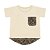 Conjunto Bebê Masculino Camiseta Manga Curta e Shorts Bege Saruel - Imagem 2