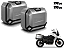 KIT PAR DE BAÚS LATERAIS SHAD TR36 ALUMÍNIO ESCOVADO 36 LITROS CADA LATERAL COM SUPORTE 4P SYSTEM TRIUMPH TIGER 800 - Imagem 1