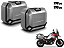KIT PAR DE BAÚS LATERAIS SHAD TR36 ALUMÍNIO ESCOVADO 36 LITROS CADA LATERAL COM SUPORTE 4P SYSTEM SUZUKI V-STROM 1000 (A PARTIR 2014) E 1050 - Imagem 1