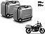 KIT PAR DE BAÚS LATERAIS SHAD TR47 ALUMÍNIO ESCOVADO 47 LITROS CADA LATERAL COM SUPORTE 4P SYSTEM HONDA NC 750X (2016 A 2021) - Imagem 1