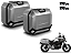 KIT PAR DE BAÚS LATERAIS SHAD TR36 ALUMÍNIO ESCOVADO 36 LITROS CADA LATERAL COM SUPORTE 4P SYSTEM HONDA NC 750X (2016 A 2021) - Imagem 1