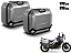 KIT PAR DE BAÚS LATERAIS SHAD TR36 ALUMÍNIO ESCOVADO 36 LITROS CADA LATERAL COM SUPORTE 4P SYSTEM HONDA CRF 1000L AFRICA TWIN ADV SPORTS (2020) / 1100L AFRICA TWIN (A PARTIR 2023) E ADV SPORTS - Imagem 1