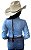 Camisa Feminina Country Básica Azul Bebê - Imagem 3