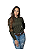 CAMISA FEMININA XADREZ VERDE MILITAR - Imagem 2