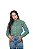 CAMISA FEMININA XADREZ VERDE / BRANCO - Imagem 1
