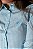 Camisa Feminina Xadrez Americano Azul Bebê e Branco - Imagem 2