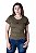 CAMISETA BÁSICA FEMININA VERDE MILITAR - Imagem 1