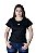 CAMISETA BÁSICA FEMININA PRETA / VERDE LIMÃO - Imagem 1