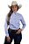 Camisa Feminina Listrada 1XM Azul - Imagem 1