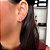 Brinco ear hook duplo metal e zirconia em Prata 925 - Imagem 1