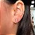 Brinco ear hook duplo metal e zirconia em Prata 925 - Imagem 2