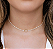 Colar Choker Corrente Riviera com Coração Liso Vazado Banhado em Ouro 18k - Imagem 1