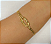 Bracelete Regulável Meio Liso Meio Torcido Banhado em Ouro 18k - Imagem 1