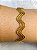 Bracelete Regulável Três Curvas Banhado em Ouro 18k - Imagem 1