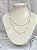 Colar Duplo Bolinhas Banhado em Ouro 18k - Imagem 2