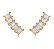 Brinco Ear Cuff Zircônias Quadradas - Imagem 2