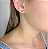 Conjunto Ponto de Luz Fúcsia Banhado em Ouro 18k - Imagem 1