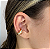 Piercing Fake Baguetes de Zircônias Cristal Banhado em Ouro 18k - Imagem 1